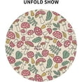 thumbnail image 3 of Cute Mushrooms and Leaves Pattern Tablecloth Round Table Cloths Washable Holiday Table Cover Decorative for Kitchen Dinner Party One Size, 3 of 6