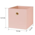 thumbnail image 4 of Mainstays Collapsible Fabric Cube Storage Bins (10.5" x 10.5"), Pearl Blush, 4 Pack, 4 of 6