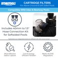 thumbnail image 2 of Swimline HYDROTOOLS 70026HCK Cartridge Pool Filter Complete System with Connection Kit for Soft Sided Pools | Compatible with Intex Bestway Polygroup | 8 SQ FT | 0.33 HP (0.3 THP) Pump 2220 GPH, 2 of 4
