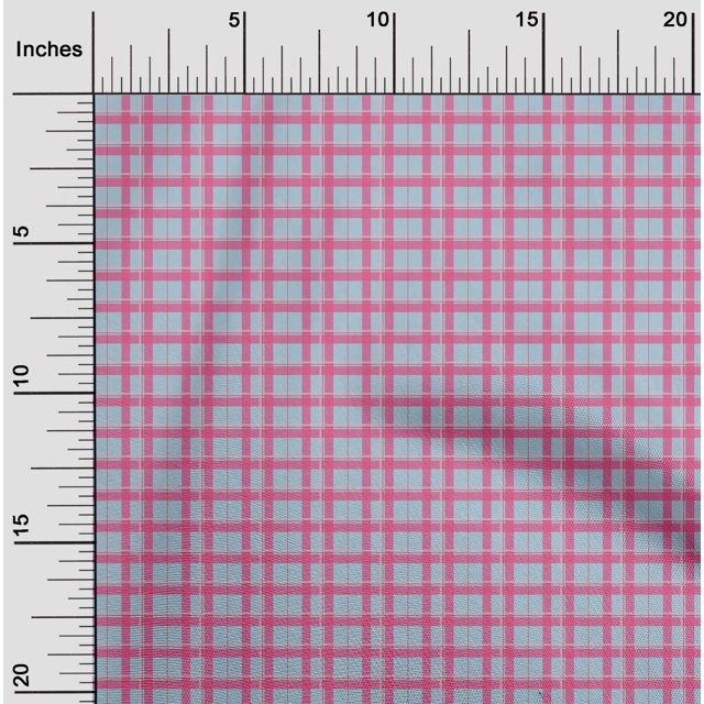 oneOone Cotton Poplin Fabric Madras Check Printed Fabric 1 Yard 56 Inch Wide