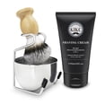 thumbnail image 1 of Kikc Kit de Rasage 5 en 1, Kit de Brosse à Raser pour Hommes, Ensemble Incluant Brosse à Raser Synthétique, Bol Moussant en Acier Inoxydable, Support de Brosse à Raser, Crème à Raser, Manuel de Rasage, Meilleur Cadeau pour Homme Barbu, Ensemble Argenté, 1 of 3
