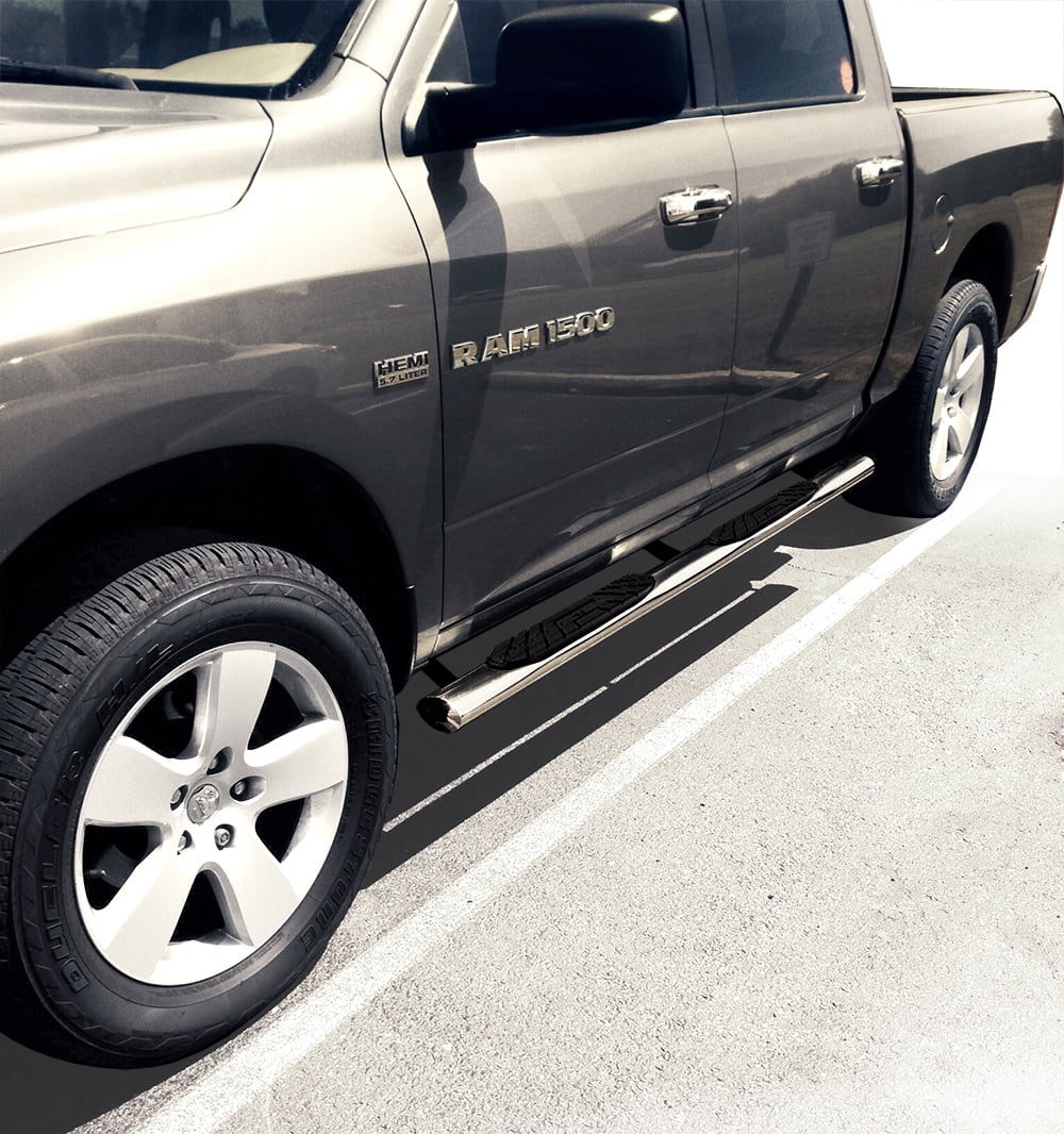 2pcs with Mounting Bracket Kit MaxMate Premium Compatible with 02-08 Ram 1500//03-09 Ram 2500//3500 Regular Cab Stainless Steel 3 Side Step Rails Nerf Bars Running Boards