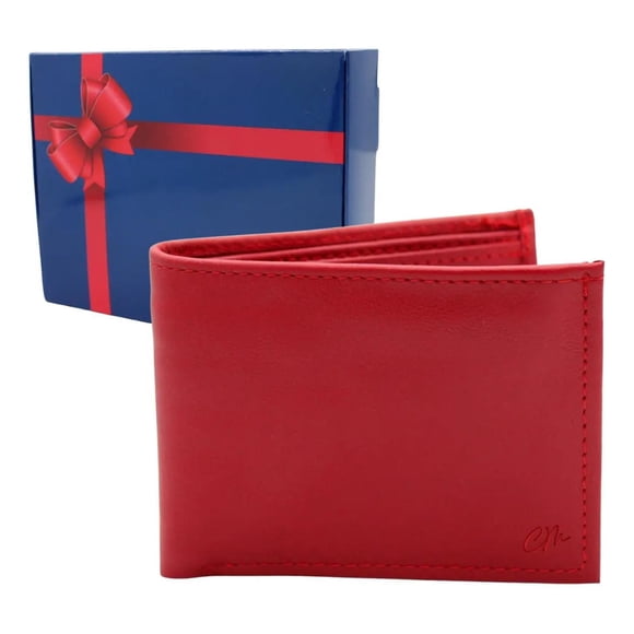 Cartera Billetera Piel Hombre Compartimento Secreto Bifold