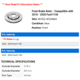 thumbnail image 2 of Front Brake Rotor - Compatible with 2010 - 2020 Ford F150 2011 2012 2013 2014 2015 2016 2017 2018 2019, 2 of 2
