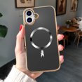 thumbnail image 4 of Allytechgroup Phone Case for Apple iPhone 16 Plus, Slim Fit Magnetic Back Cover Compatible with Mag-Safe Shockproof & Anti-Scratch iPhone 16 Plus Case Cover for Women Men,Black, 4 of 7