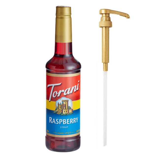 Torani Raspberry Flavoring Syrup Plastic 750 mL Bonus Squeeze Pump
