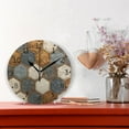 thumbnail image 2 of Football Liked Hexagonal Tile Round Wall Clock Silent Analog Battery Operated Black Pointer Home Decor 9.84" Diameter, 2 of 11