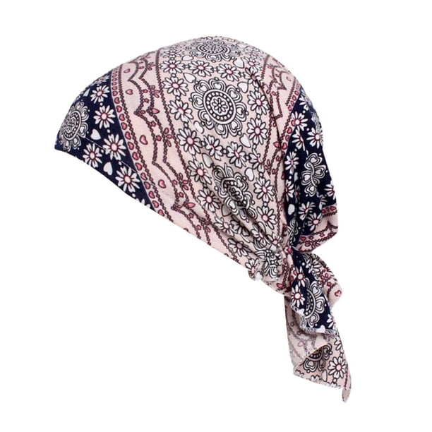Sombrero de quimio con turbante musulmán Sunnimix para mujer talla única