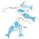 thumbnail image 1 of Wood Fish Wall Hanging Decor for Decoration 2Sets Sky-Blue Nautical Sculpture, 1 of 5