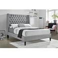 thumbnail image 2 of Summerset Queen Button Tufted Upholstered Bed Light Grey, 2 of 2