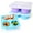 Purple & Blue, variant on 2-Pack 15oz Reusable Silicone Food Storage Containers, 3-Compartment Leakproof Snack Boxes, BPA-Free Ice Cube Molds for Meals & Snacks(Purple & Blue）