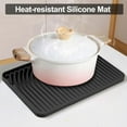 thumbnail image 5 of Silicone Dish Drying Mat for Kitchen Counter with Built-in Drain, Compact Drainer Mat for Kitchen RV Campers Travel, Fast Self-Draining Slope, Non-Slip, Multiple Use 17.7 x 11.8 Inch(Grey), 5 of 7