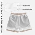 thumbnail image 5 of Light Brown Background White Dots Swim Trunks Board Shorts Beach Pants Bathing Bottoms L, 5 of 8