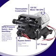 thumbnail image 4 of Bomba de agua RV Wassermann 12 V DC 11,4 L/min 3,8 bar 55 PSI, 4 of 8