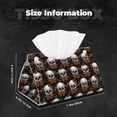 thumbnail image 6 of Lsque Butterfly Skull Printed Long Tissue Box Cover Holder, Facial Paper Organizer Dispenser,Triangle with Bottom Belt, PVC Leather Decorative Organizer, 6 of 9