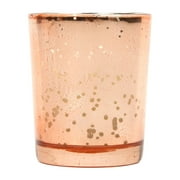 Way to Celebrate Rose Gold Speckled Votive Tealight Candle Holder