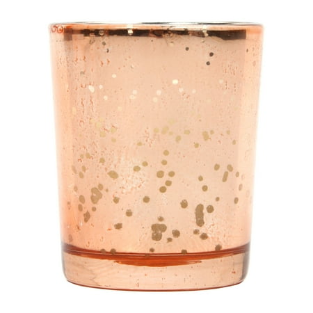 Way to Celebrate Rose Gold Speckled Votive Tealight Candle Holder