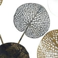 thumbnail image 5 of DecMode Blue Metal Floral Cutout Home Wall Decor with Gold Foil Accents, 38" x 1" x 29", 5 of 13