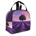 thumbnail image 2 of Easygdp Lavender Field Sunset Bolsa Térmica Premium - Tela Oxford Impermeable, Gran Capacidad, Bolsillo Frontal, Unisex para Trabajo, Escuela, Actividades al Aire Libre y Picnics, 2 of 8