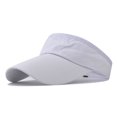 thumbnail image 2 of CONYUMN Women Visor Adult Casual Fashion Solid Adjustable Outdoor Sunshade Breathable Visors Hat Visor Hats Sun Visor Hats (White,One Size), 2 of 4