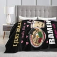 thumbnail image 4 of Super Soft Flannel Throw Ramen Blanket 60"X50" For Bed, Sofa, Camping, Cold Cinema Or Travel,Gift For Your Family And Friend, 4 of 8
