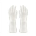thumbnail image 1 of 3 pares de guantes de limpieza reutilizables para lavavajillas, guantes de goma para trabajo doméstico degradados, S, transparente Feliz Sencillez, 1 of 5