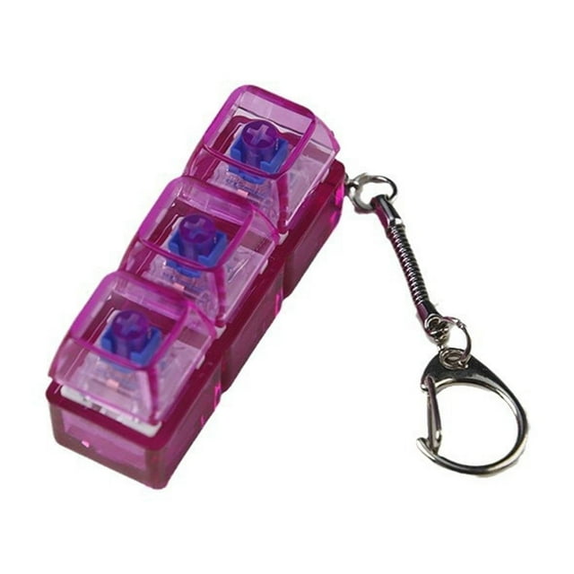 kjfeif Decompression Toys Keyboard Clicker Toy, Bubble Base Four Button Clicky Mechanical Toy | Stim Toy Stress Stress Relief for Adult Gifts to Relief Pass Time (Black Base Transparent Red Keycaps)
