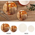 thumbnail image 4 of SKYSONIC Autumn Yellow Leaves Trivet Pot Holders Pads, Set of 2 Berries Old Lantern Pot Holder Heat Resistant Trivets Cotton Thread Weave Mats Kitchen Table Decor, 4 of 7