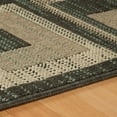 thumbnail image 3 of HomeRoots 486872 8 x 10 ft. Checkered Stain Resistant Rectangle Area Rug, Block Beige & Teal, 3 of 5