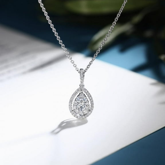 SEPARQI Delicate Minimalist Zircon Cubic Zirconia 925 Sterling Jewelry Silver Pendant Necklace Jewelry For Women For Lady For Casual Wear For Wedding With White Gift Box