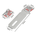 thumbnail image 4 of Door Locks Hasp Latch,Stainless Steel Safety Packlock Clasp Hasp Lock Latch, Extra Thick Gate Lock Hasp With Screws Brushed Finish, 4 of 4