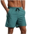 thumbnail image 2 of hlysgo Mens Workout Shorts with Mesh Liner Relaxed Fit Drawstring Elastic Waist Running Shorts Waterproof Quick Dry Athletic Shorts Army Green,Size XL, 2 of 5