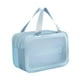 thumbnail image 3 of Bolsa de aseo de viaje, estuche para kit de lavado, bolso ligero multifuncional, organizador de cosméticos para mujer, bolsa de cosméticos de PVC para Color Azul M, 3 of 8