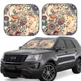 thumbnail image 6 of Kdxio Floral With Birds And Fantasy Flowers Print 2-Piece Sun Shade Front Windshield - Foldable Car Front Window Sunshades For Most Sedans Suv Truck, 6 of 6