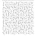 thumbnail image 2 of Ambesonne Grey and White Shower Curtain, Marine Theme Fishes, 69"Wx84"L, Grey White, 2 of 2