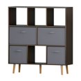 thumbnail image 3 of QXDRAGON 4-Tire Storage Shelf Organizer Bookcase Square Cubby Cabinet Bedroom, 3 of 7