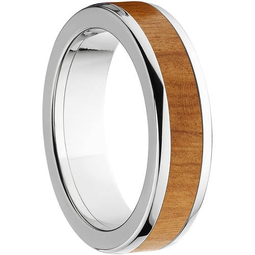 Men's 6mm Olive Wood Exotic Wood Stainless Steel Band