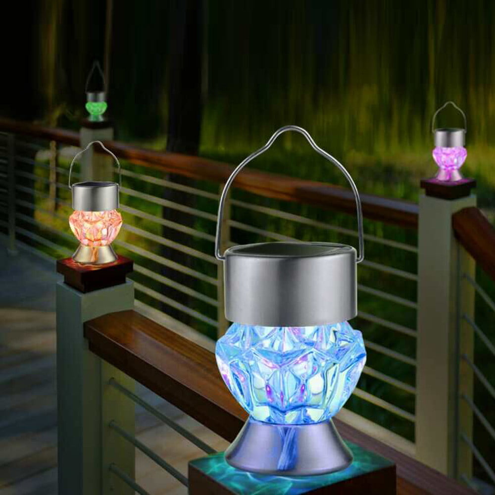 Rotatable Outdoor Solar Power Waterproof Hanging Camping Lantern Lamp Light 