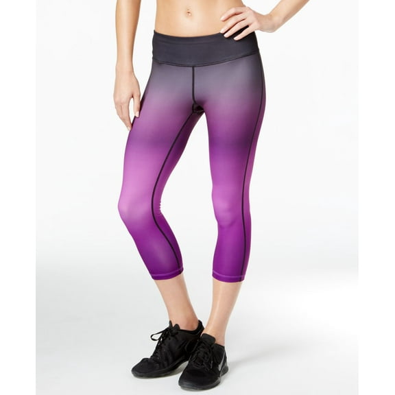 Ideology Womens Cropped Ombre Training Leggings