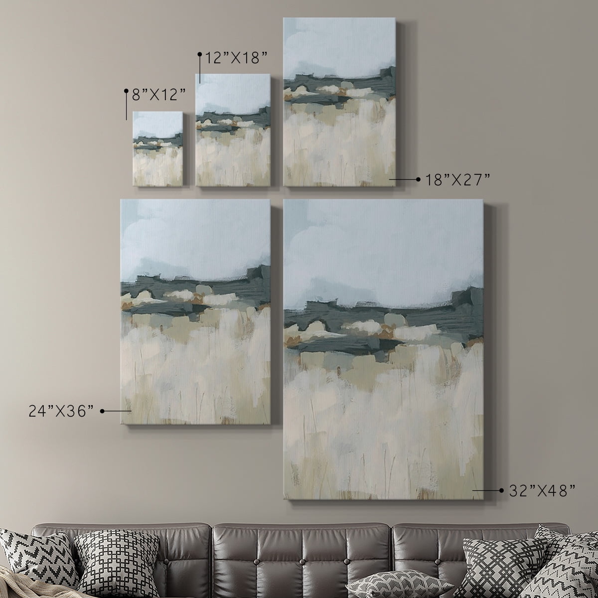 Brushstroke Badlands I Premium Gallery Wrapped Canvas - Ready to Hang