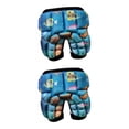 thumbnail image 4 of Sonducket Pantalón corto acolchado 3D protector de cadera para niño y niña, pantalón corto acolchado de EVA azul Tipo 1 2piezas, 4 of 6