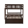 thumbnail image 5 of Noble House Full Over Full Rubber Wood Bunk Bed, Convertible Design with Ladder, Guardrails & Twin Trundle, Espresso, 5 of 13