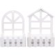 thumbnail image 1 of Rawiri - Juego de 2 maceteros de pared blancos para maceteros colgantes de madera, soporte para plantas montado en la pared, escalera para interiores y exteriores, jardín vertical, sala de estar,, 1 of 8