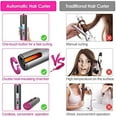 thumbnail image 2 of Yeacher Unbound Cordless Auto Rotating Ceramic Hair Curler USB Rechargeable Automatic Curling Iron LED Display Temperature Wave Curler Gray Color, 2 of 7