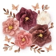 thumbnail image 4 of LCXmlly DIY Paper Flowers 3Pcs Crepe Flowers 3D Visual Effects Realistic Create Birthday Backdrop Flower Craft Wedding Supplies, 4 of 8