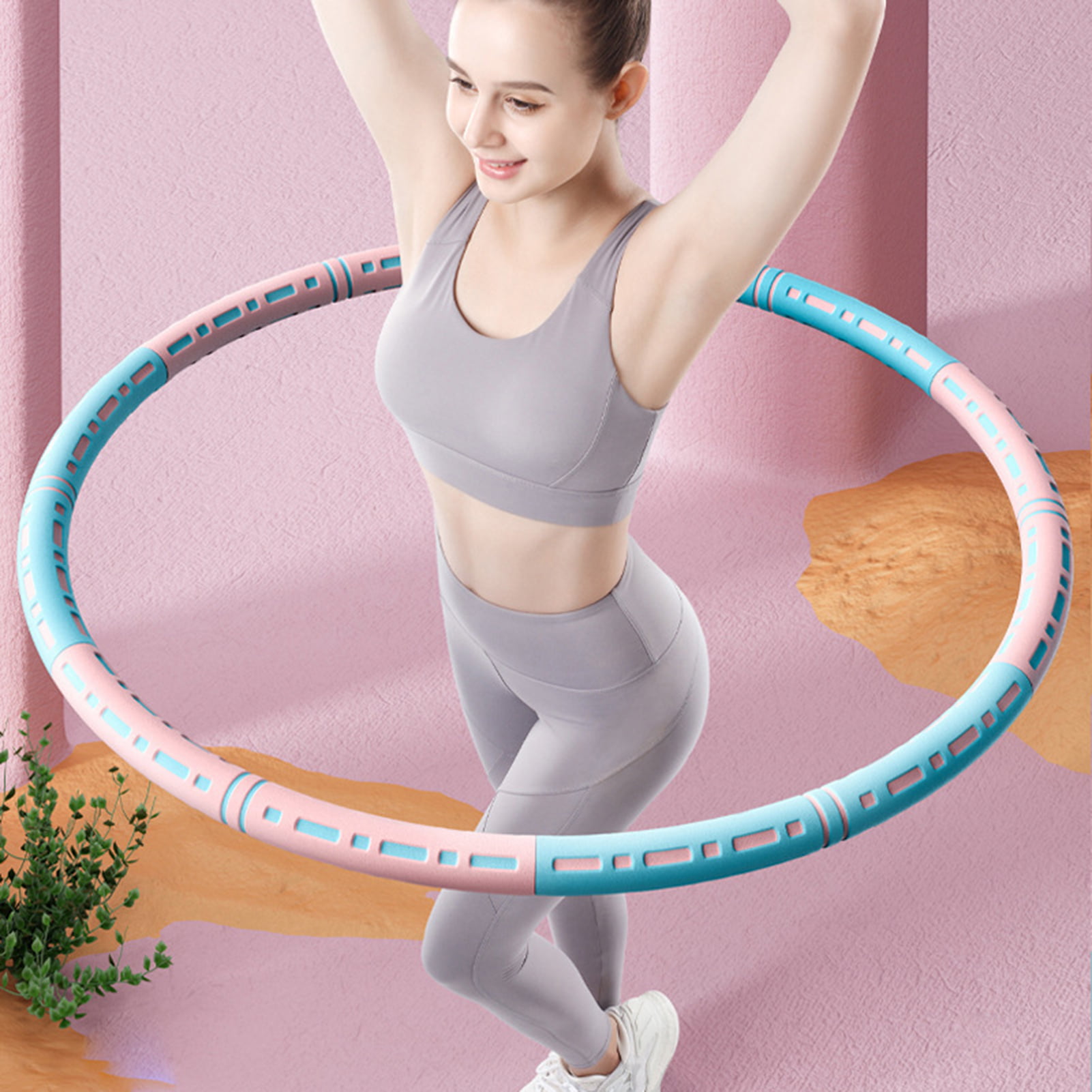 4x Large Hula Hoop Assorted Colour With High Quality Plastic Gym Exercise 55Cm 