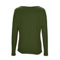 thumbnail image 6 of Otntypg Fashion Womens Long Sleeve Shirts Spring Fall Going Out Dressy Casual Tunic Blouse Slim Fit Ribbed Ruched Crew Neck Y2K Tops Outfit Clothes Green L, 6 of 7