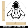 thumbnail image 2 of Hoodie Sweatshirt with Hood Sweater Self-Inking Rubber Stamp Ink Stamper - Black Ink - Mini 1/2 Inch, 2 of 7