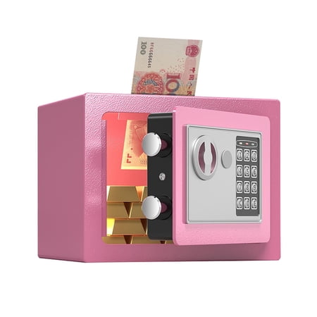 Mini Safe Key Password Double Insurance Anti-theft Home Safe Deposit Box Fire Safe for Office Easy Installation