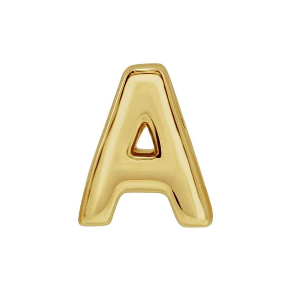 14k Yellow Gold Letter Name Personalized Monogram Initial A 6.5x3.3mm Polished Initial Slide Pendant Necklace Pendant fo